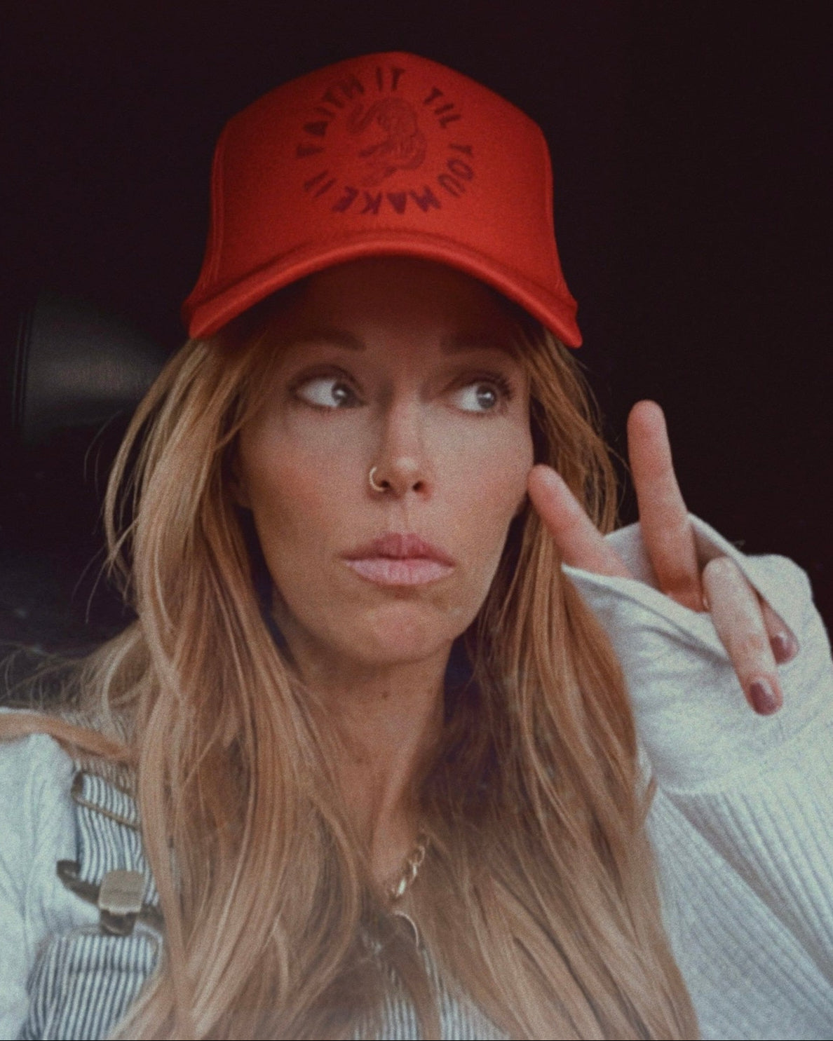 Custom Trucker Hat Retro Style Faith Hat with Tiger