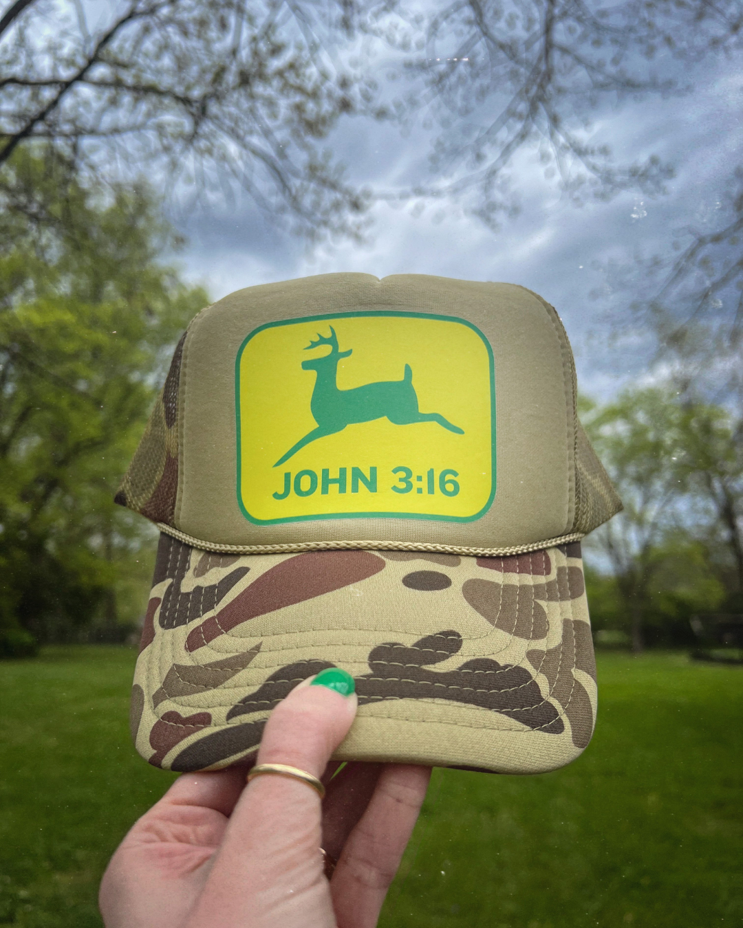 JOHN 3:16 CUSTOM TRUCKER HAT