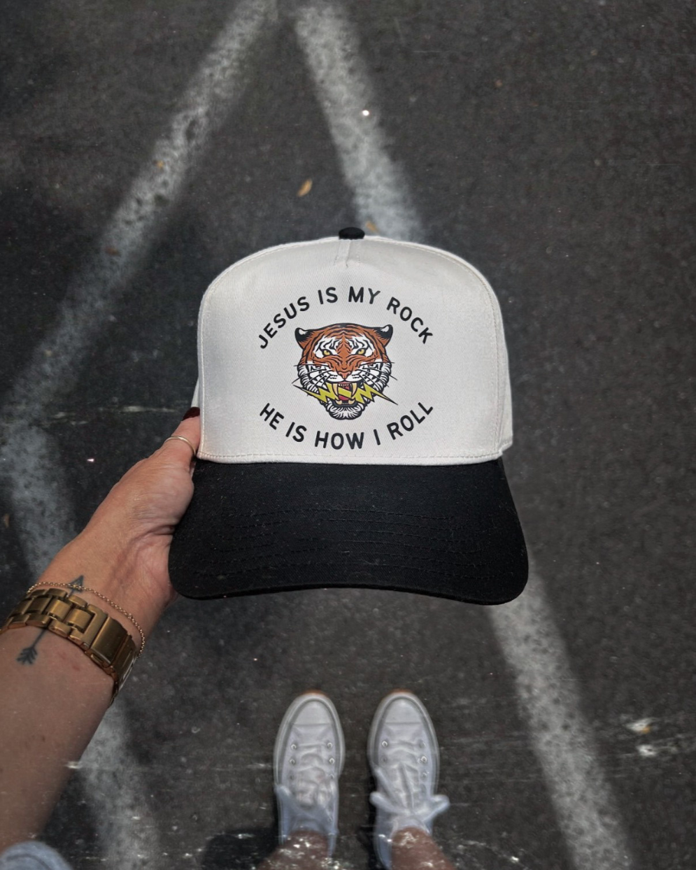 JESUS IS MY ROCK BASEBALL HAT