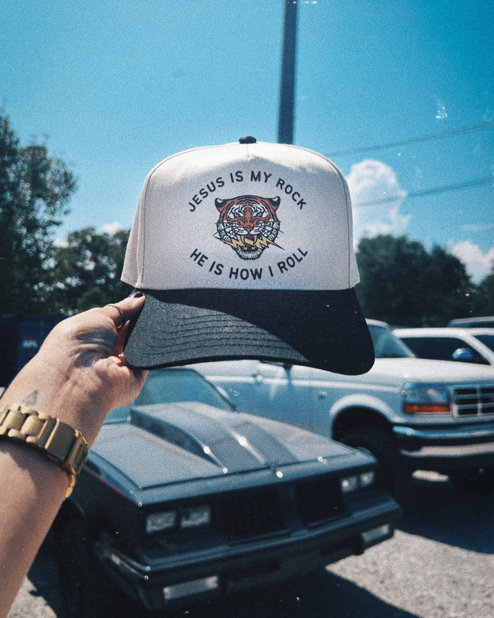 JESUS IS MY ROCK BASEBALL HAT