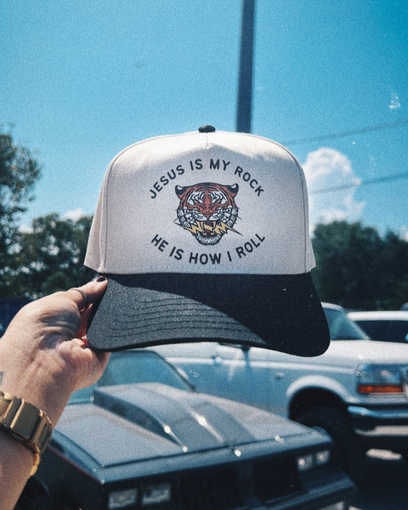 JESUS IS MY ROCK BASEBALL HAT
