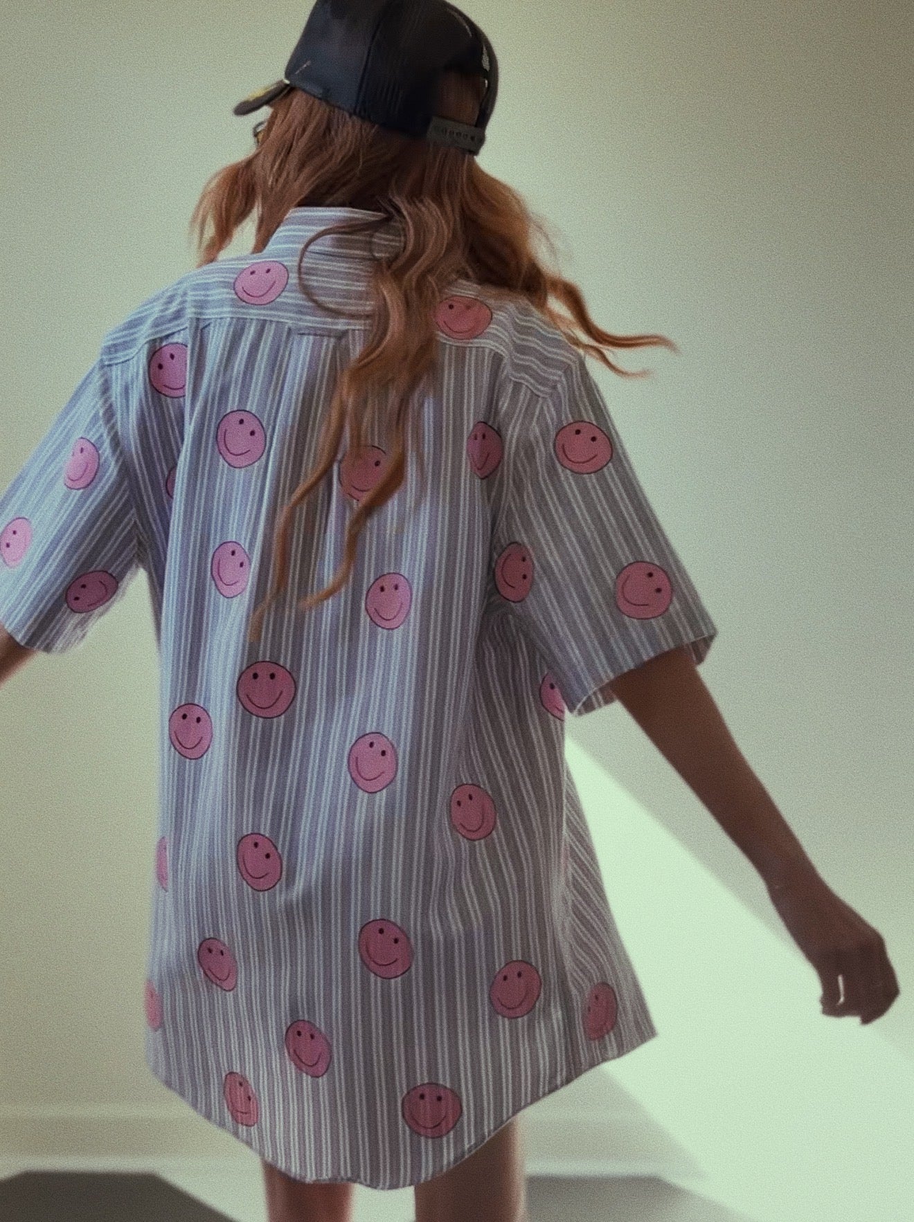 SMILEY FACE BUTTON UP SHIRT
