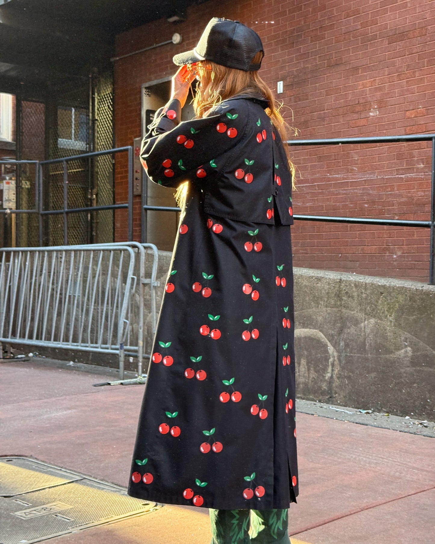 CHERRY TRENCH COAT