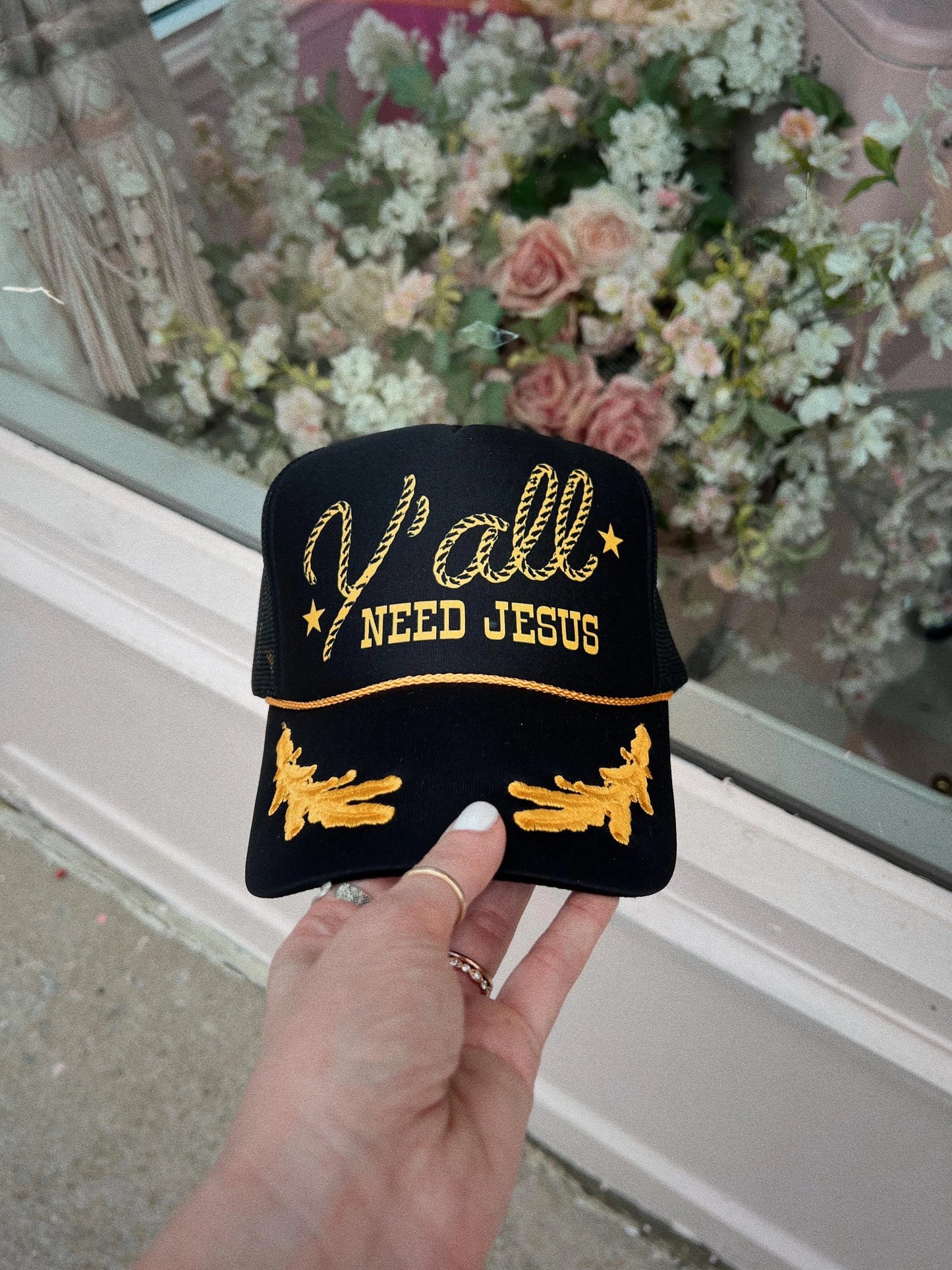 Y'ALL NEED JESUS TRUCKER HAT