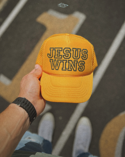 JESUS WINS - Christian Trucker Hat