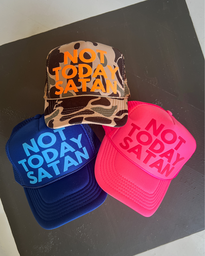 NOT TODAY SATAN - Custom Christian Trucker Hat