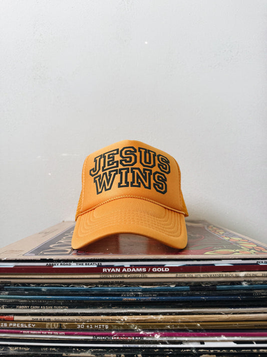 JESUS WINS - Christian Trucker Hat