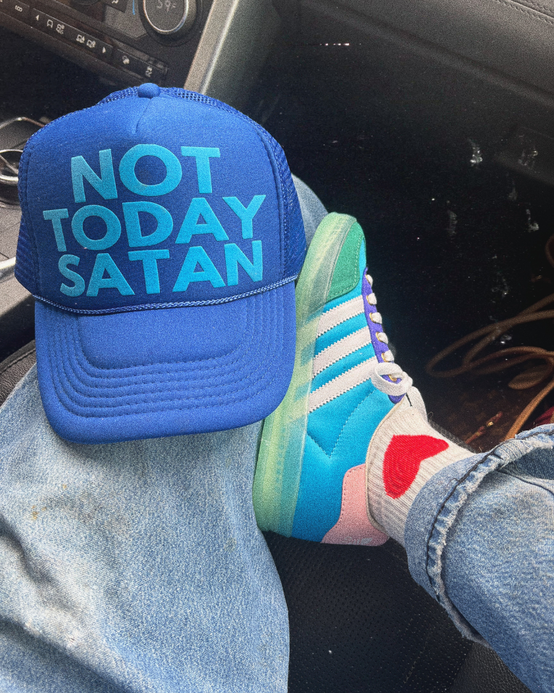 NOT TODAY SATAN - Custom Christian Trucker Hat